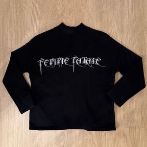 Authentic Balenciaga 2017 “Femme Fatale” Oversized Crew Neck Sweatshirt - Small